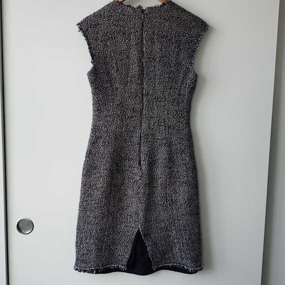 Rebecca Taylor Navy Confetti Tweed Dress in 0 - Picture 4 of 7